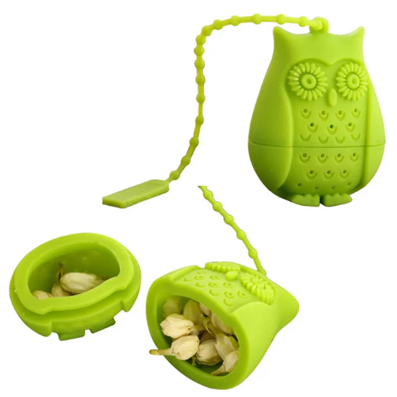 Owl Shape Silicone Tea Infuser Tea Strainer Filter Diffuser Tool Drinkware Accessories Reusable Tea Bag New Tea Infuser K1147 F
