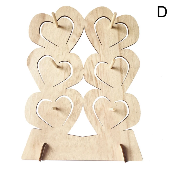 Деревянный пончик подставка в форме сердца держатель для свадьбы День рождения пончики дисплей Угловой Декор FAS6