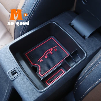 

ABS Plastic for MG ZS 2018 Car Styling Car Central Armrest Storage Box Grid Cover Trim Accessories Interior Mouldings