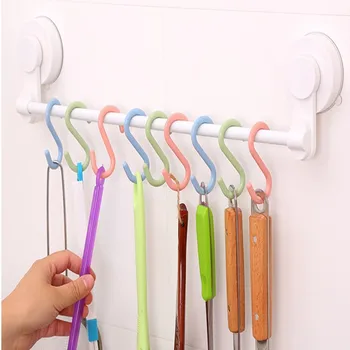 

10pcs/lot Multi-Purpose Hook S-Shaped Door Hooks Stroller S-type Fook Multi-purpose Candy-colored Kitchen Hook Hanger