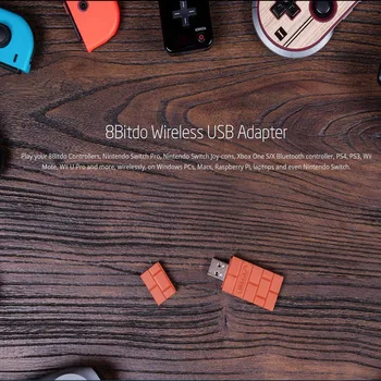 

Portable 8Bitdo USB Wireless Bluetooth Adapter Gamepad Receiver for Windows/Switch Lightweight and compact size r28