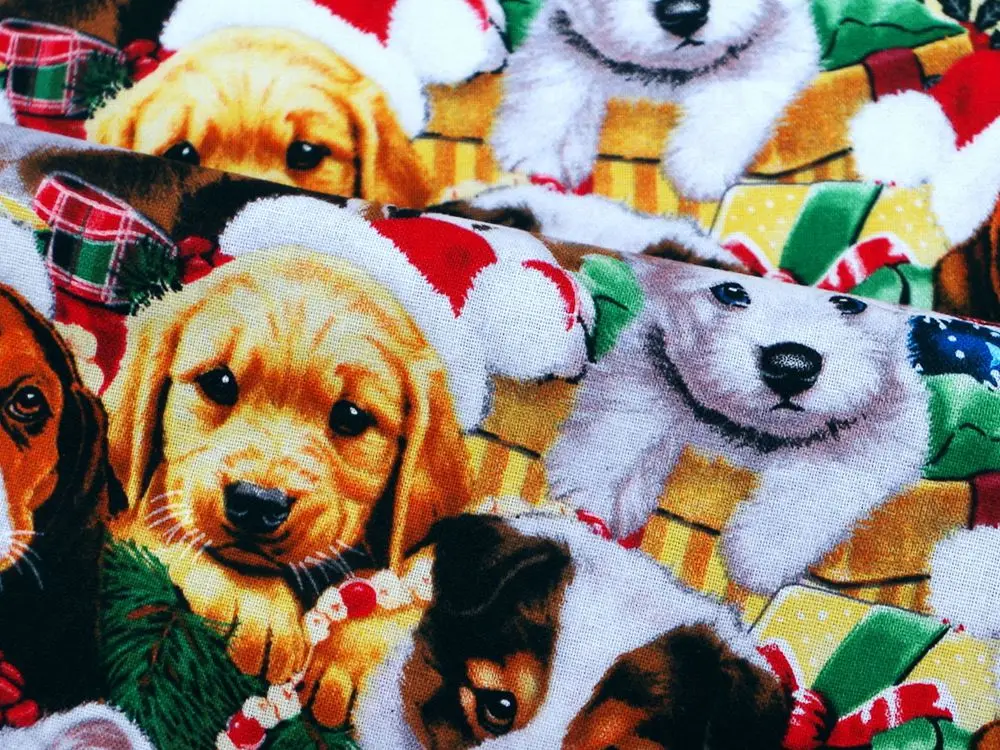 108cmx100cm Cotton Woven Fabric for textile, pathwork, cloth - Lovely dogs
