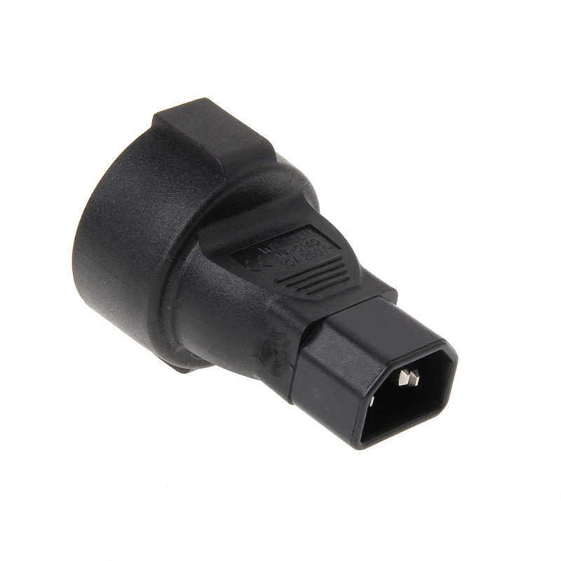 

IEC 320 C14 Male To CEE 7/7 European 3-Pin Female Power Socket Plug Adapter