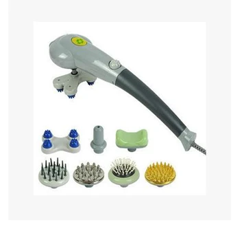 

7 in1 Electric Handheld Vibration Body Massage Stick 7 heads multifunctional electric massager neck waist massage knock hammer