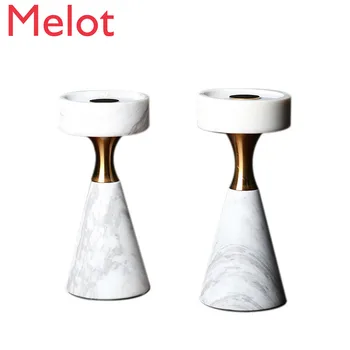 

New Chinese Style Affordable Luxury Candlestick Decoration Tea Room Soft Decoration Coffee Table TV Cabinet AntiqueShelf Hallway