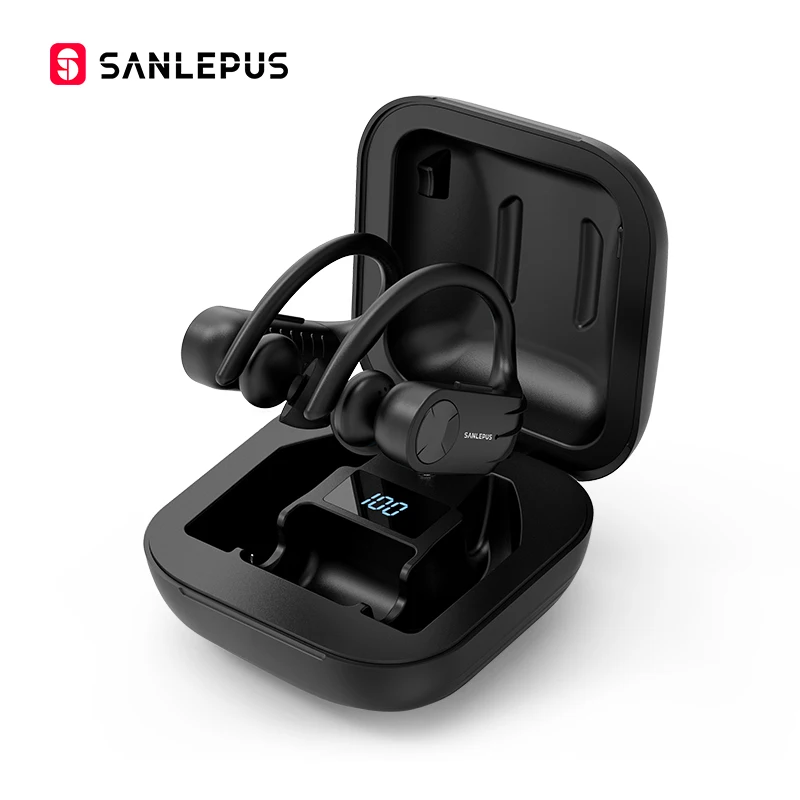 B1 With Led SANLEPUS светодиодный Bluetooth наушники 5,0 TWS настоящие беспроводные наушники стерео наушники для Xiaomi, наушники для телефона, игровая Спортивная гарнитура - Цвет: B1 With Led
