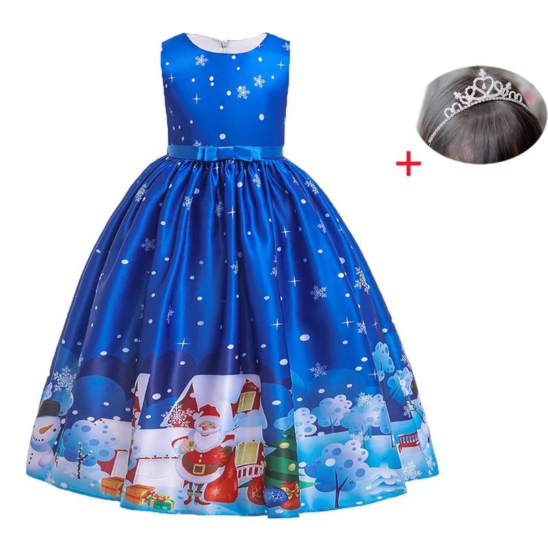 Платье для девочек рождественские детские платья для девочек, вечерние элегантные платья принцессы для девочек, свадебное платье, одежда для детей 3, 6, 8, 14 лет - Цвет: E2