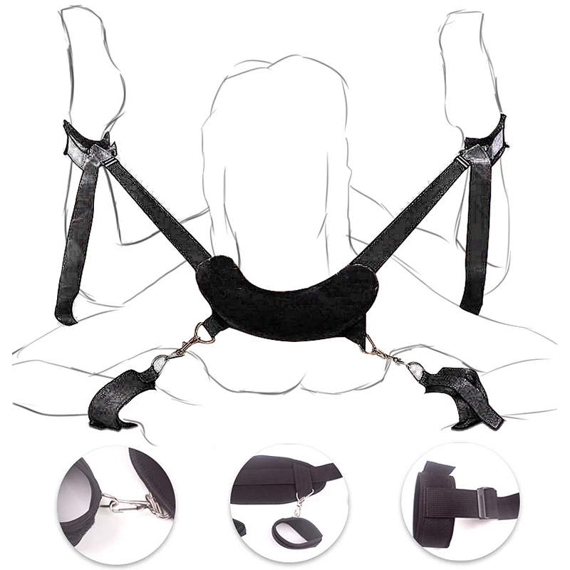 BDSM Bondage Restraint No Vibrators For Women Fetish Slave Handcuffs Ankle Cuffs Adult Erotic Sex Toys
