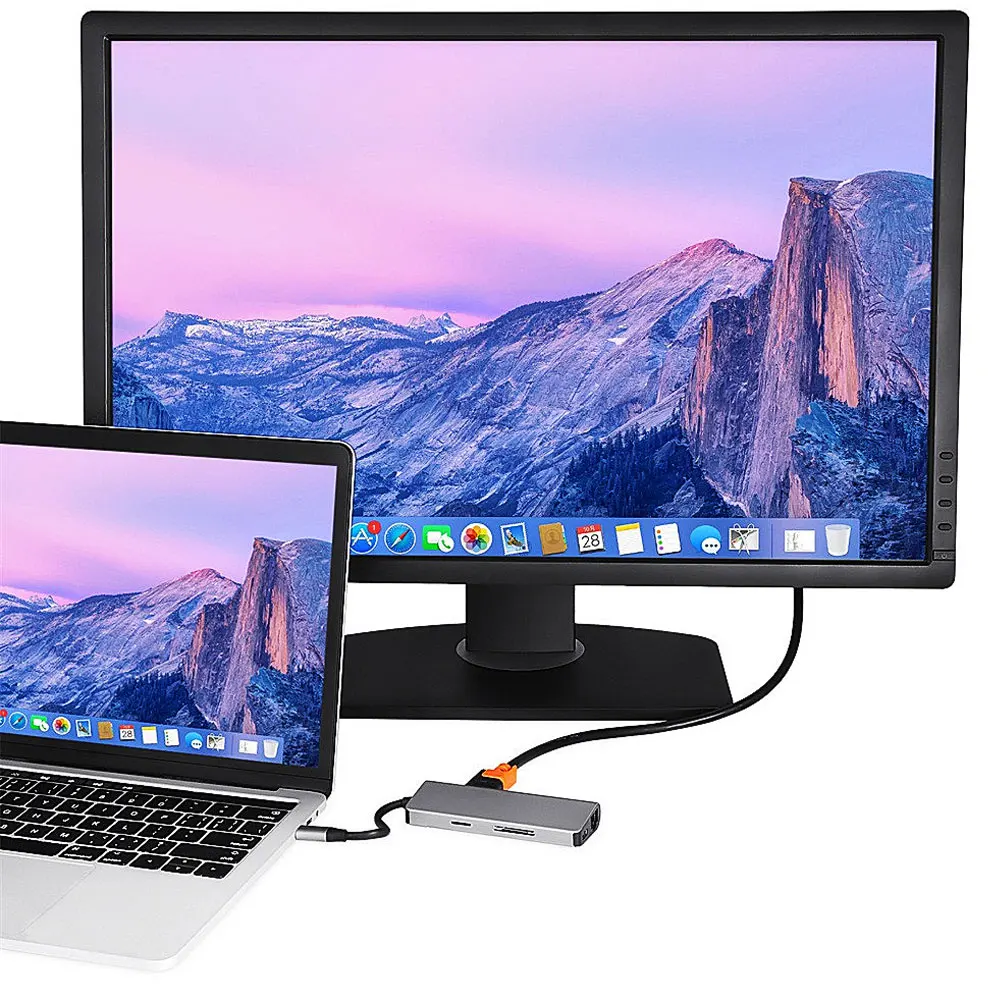 Usb type C к HDMI Ethernet RJ45 SD Micro SD 3 usb порта концентратор адаптер конвертер для MacBook Pro