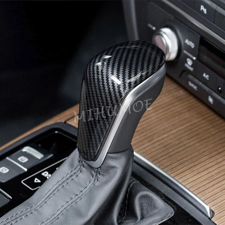 

Carbon Fiber Gear Shift Shifter Knob Cover Cap Trims For Audi A6 (C7) A7 2016 2017 2018