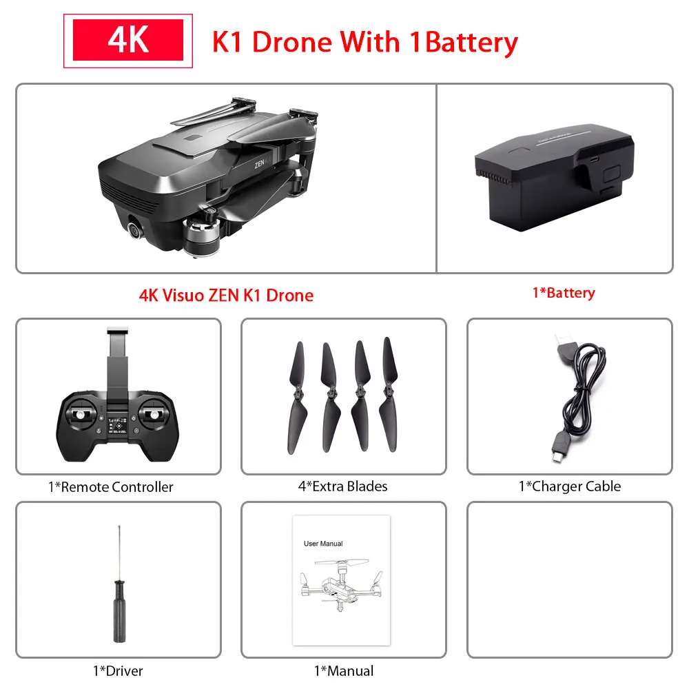 Global Drone 4K gps Дроны с камерой 4K HD бесщеточный следуй за мной Профессиональный Квадрокоптер FPV Wifi Дрон VS F11 PRO Visuo ZEN K1 - Цвет: K1 4K 1B