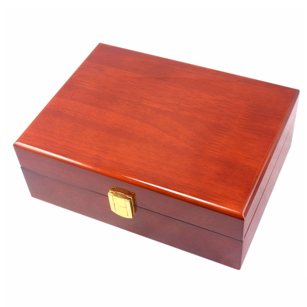 Wood Luxury Cufflinks Case Wooden Jewellery Box Rectangle Painted Jewelry Packaging For Men 