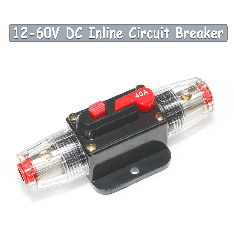 12 60 в DC AMP автоматический выключатель 20A 30A 40A 50A 60A 80A 100A автомобильный Inline замена
