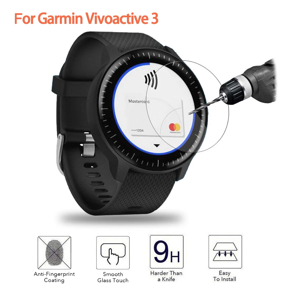 Ultra Clear Gehärtetem Glas Für Garmin Vivoactive 3 Screen Protector Schutz Film Schutz Uhr Vivoactive3 Display Abdeckung