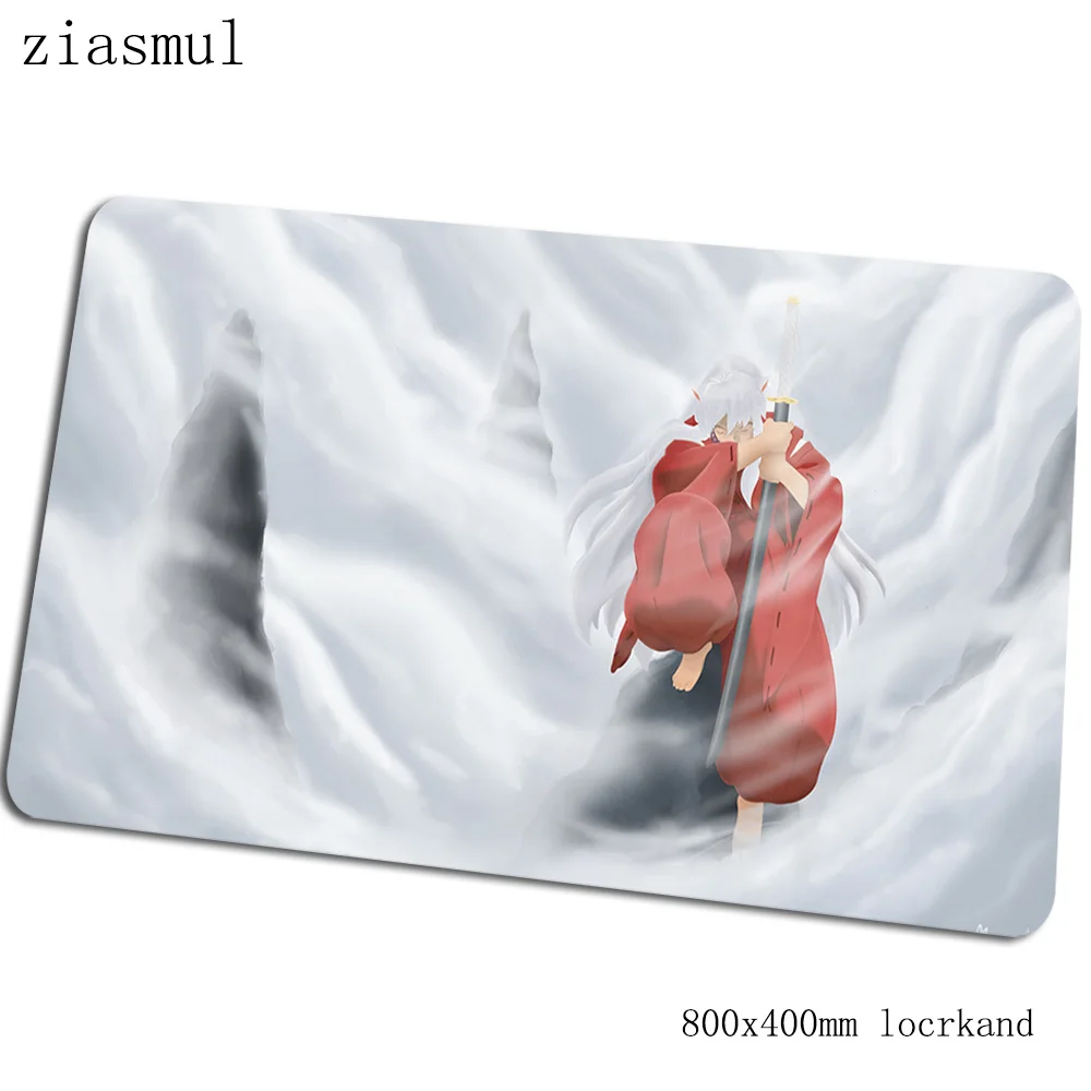 Inuyasha коврик для мыши 80x40 см игровой коврик для мыши с изображением аниме самые дешевые офисные ноутбук с алюминиевым корпусом стол коврик HD печати padmouse игры pc gamer коврики - Цвет: Size 800x400x2mm