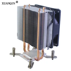Radiador para Intel Xeon X79 X99 X299 LGA 2011V3, sistemas de refrigeración, 2 tubos de calor, disipadores de calor, 90mm, ventilador RGB silencioso, Enfriador de Cpu