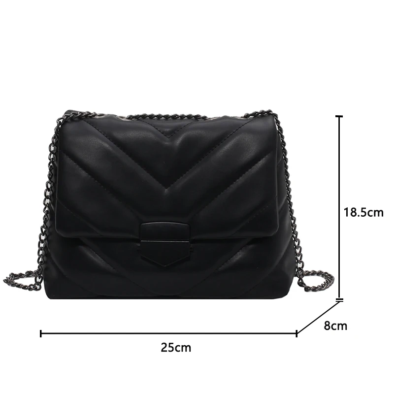 с доставкой Chain Women Shoulder Bag Designer Quilted Handbags Luxury Pu Leather Crossbody Bag Lady Small Flap Purses 2021