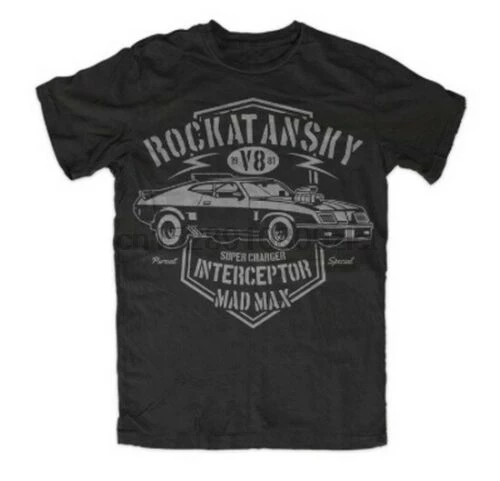 Футболка с супер зарядным устройством Mad Max перехватчик V8 | Мужская одежда