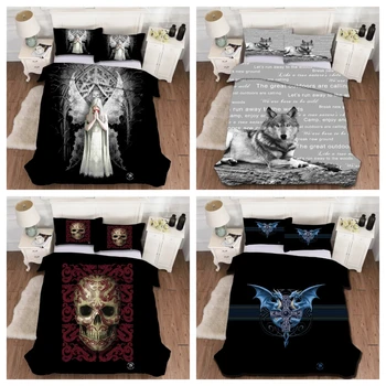 

2020 Fashion 2/3pcs 3d Digital Punk Printing Bedding Set 1Quilt Cover + 1/2 Pillowcases US/EU/AU Size