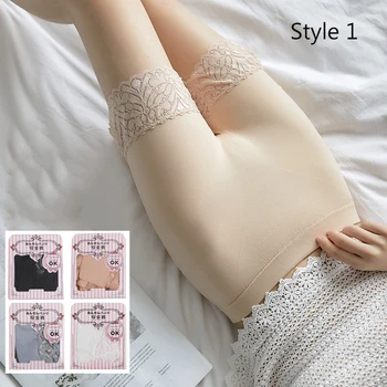 

New Lace Safety Short Pants High Waist Cotton Three Pants Anti-Emptied Female Safety Shorts Underwear Pantalones Corto De Mujer
