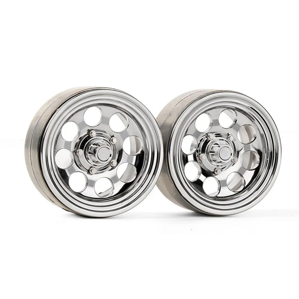 

For GRC 1.9" inch Aluminum Chrome Beadlock Wheels Rims G08 for 1/10 Jeep SCX10 TRX4 90046 Wheel Rims RC Crawlers Car Parts