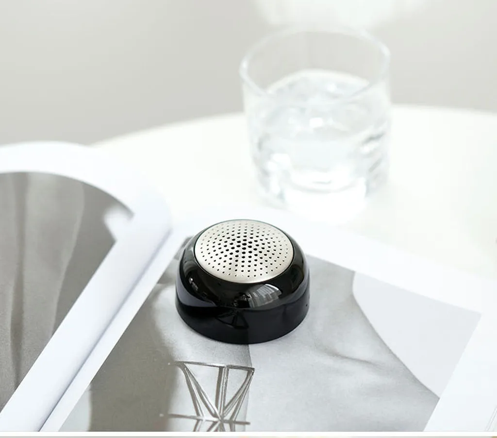HIPERDEAL Portable Wireless Metal Bluetooth Speaker Wireless Bass Mini Speaker, TWS3D Surround Smart Noise Reduction Speaker - Цвет: Черный