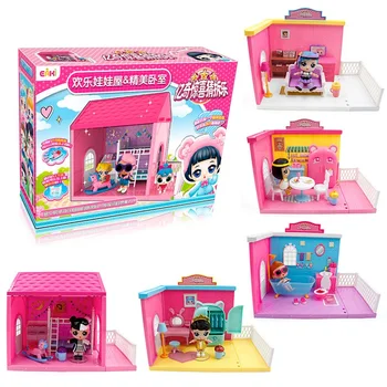 

DIY Dollhouse Furniture Toys For Girl Gift Original Eaki Fashion Miniature Dollhouse Zabawki Dla Dzieci Casa De Boneca
