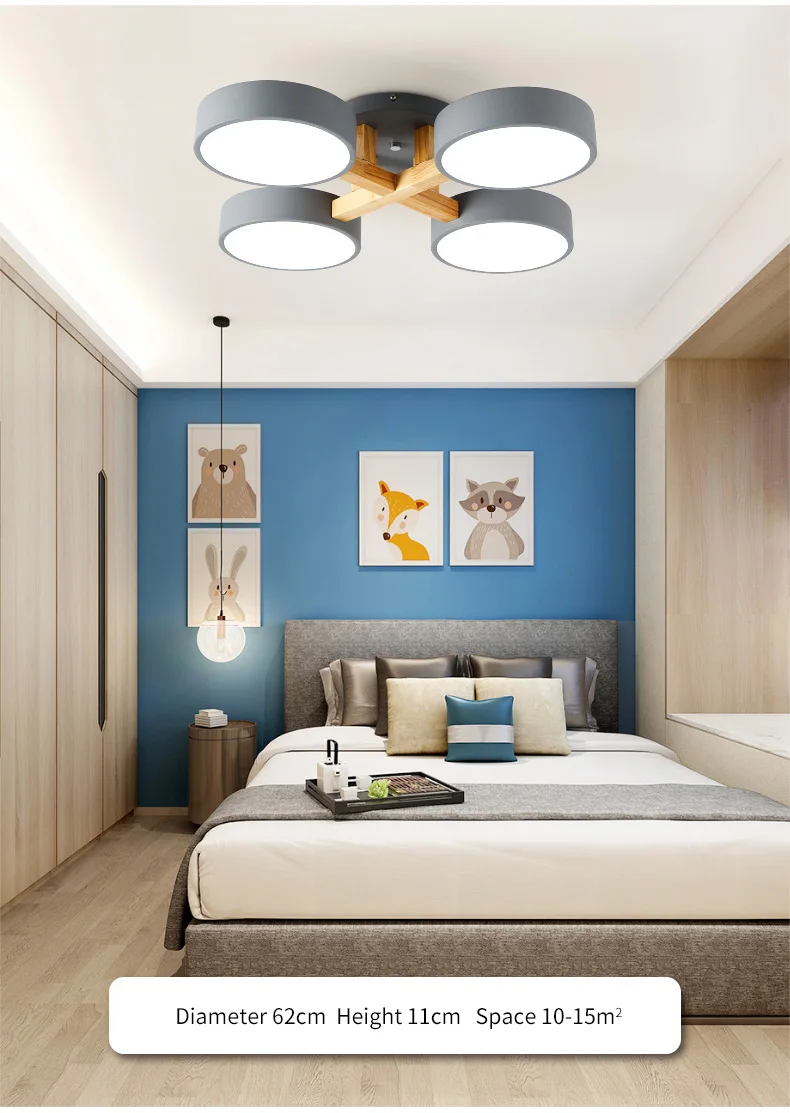Luzes de Teto Iluminação para Sala Conduziu a Lâmpada do Quarto Moderno Nordic Madeira Macaron Estar Hall Lâmpadas Iluminação Casa Luminárias Fss 13 Luzes de teto