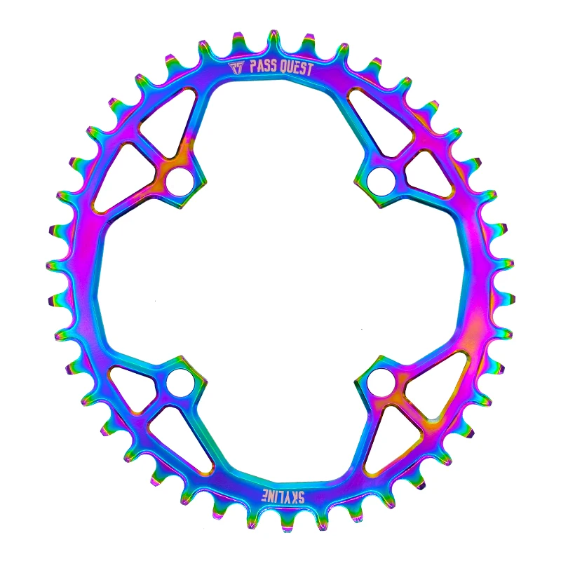 Пасс QUEST 104BCD MTB овальная титановая покрытая узкая широкая цепь 34 T-48 T велосипедная Звездочка для велосипеда/цепное колесо deore Crankset