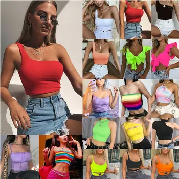 

Women Sexy Casual Tank Top Vest Blouse Sleeveless Summer Crop Top Shirt Cami Top