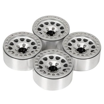 

4 Pcs 1/10 Climbing Vehicle 1.9 Inch General Metal Wheel Hub 24 Peach Heart Hole