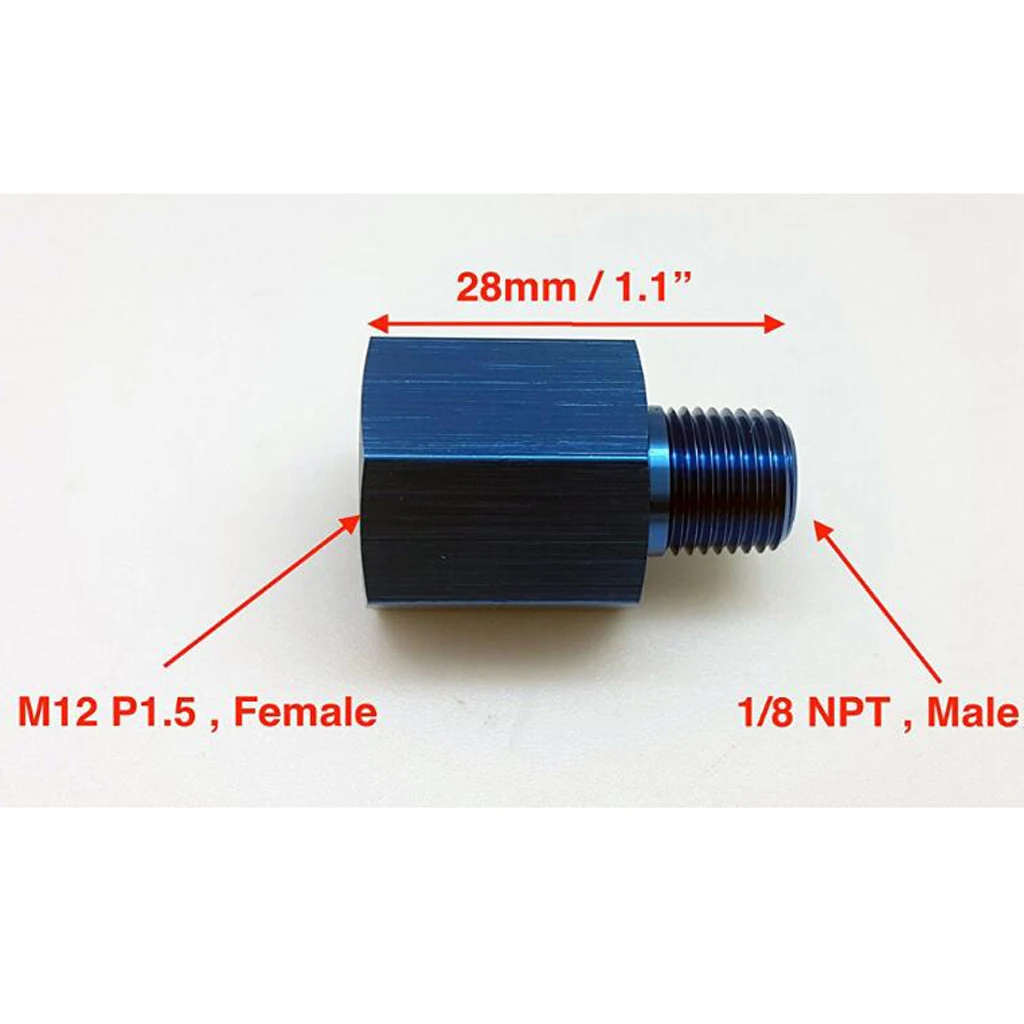 M12x1.5 To 1/8 NPT Fuel Adapter Fuel Pressure And Oil Gauge Adapter