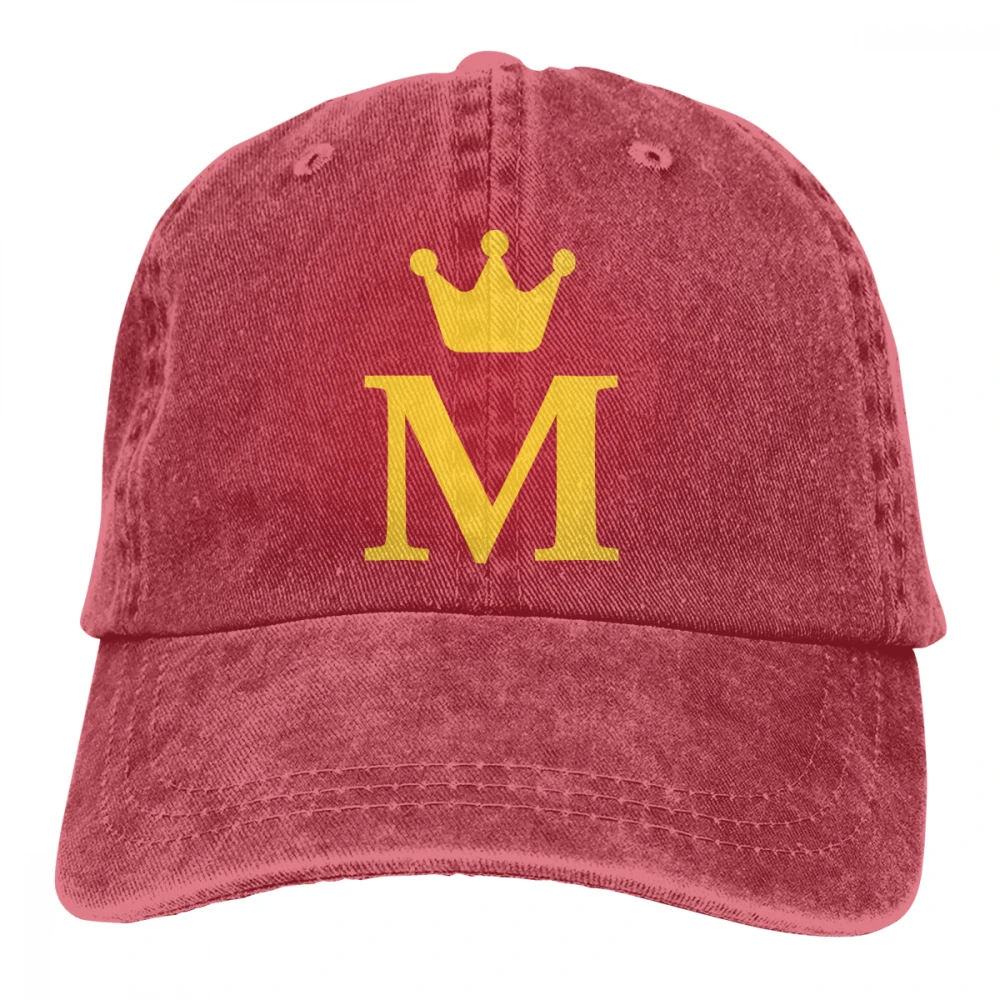 M с короной Casquette черные унисекс Мужские Женские джинсовые бейсболка с ремешком кепки Регулируемый Гольф папа шляпа