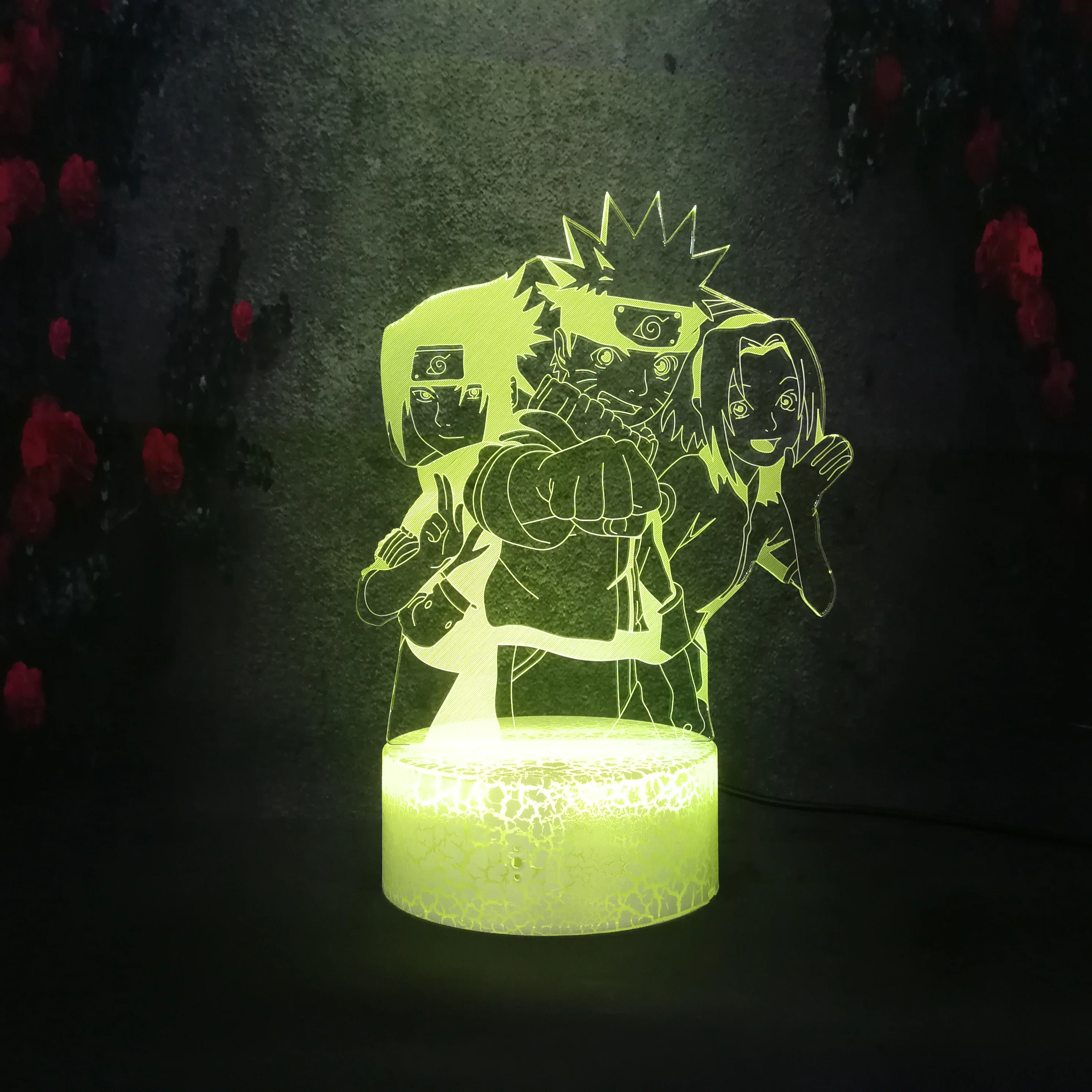 Sunshine Uzumaki Наруто крутой гений Хатаке Какаши умный костюм сакуры Харуно RGB led 3D