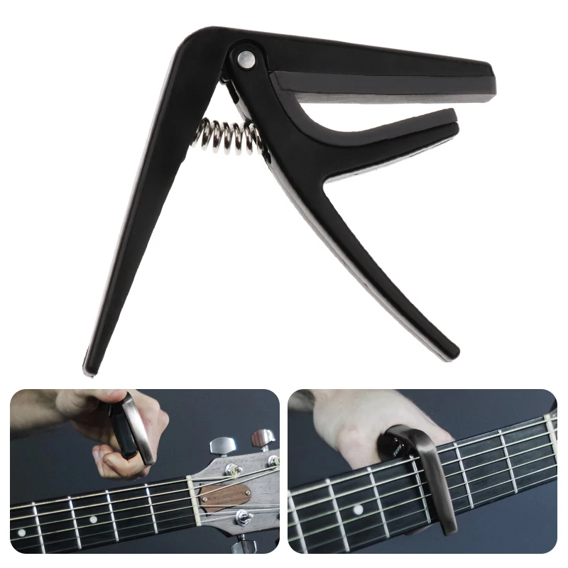 

Ukelele Mini Guitar Capo Tuner Trigger Quick Change Clamp Key Tone Adjusting Capo For 6 String Acoustic Classic Tuning Clamp