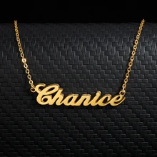 Personalized Custom Nameplate Necklaces For Women Men Gold Silver Stainless Steel Chain Name Pendant Necklace Fashion Jewelry