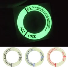 

Car Night Luminous Ignition Key Ring Stickers Auto Motorcycle Universal Ignition Switch Cover 3D Fluorescent Circle Decoration