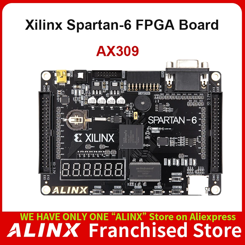 ALINX AX309: XILINX Spartan-6 XC6SLX9 FPGA макетная плата LX9 начальный уровень учебная карта |