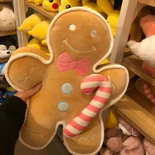 Peluche pain d'épices 42 60cm, sapin de noël en peluche cerf, oreiller en peluche, jouets de décoration pour la maison, cadeau de noël