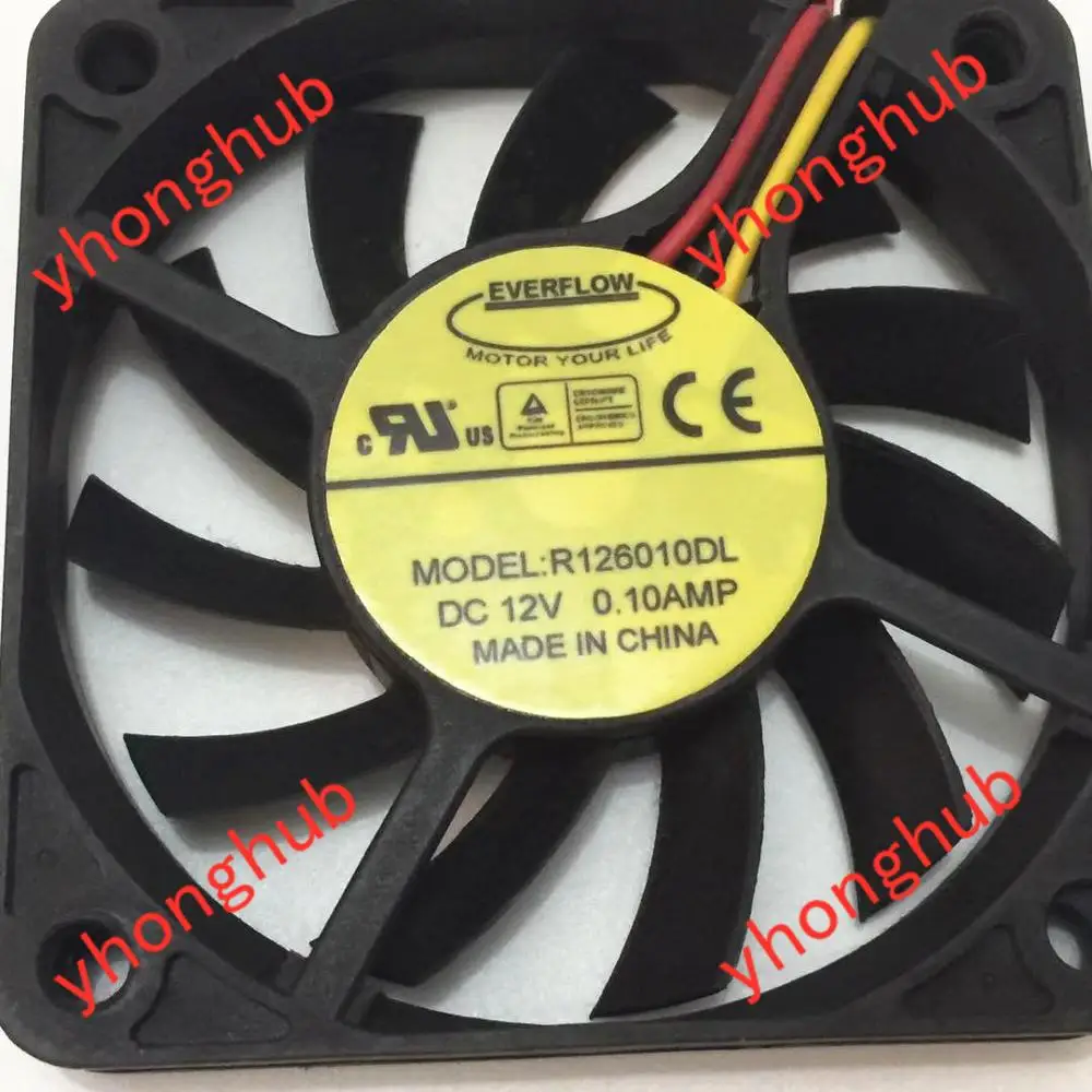Вентилятор охлаждения сервера EVERFLOW R126010DL DC 12 В 0 10 А 3 провода 60x60x10 мм|cooling fan|server fanfan