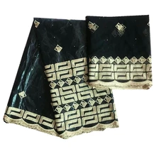 Горячая Bazin riche getzner Новинка bazin Brode ткань Африканский бассейн с тюлевым кружевом для женщин платье