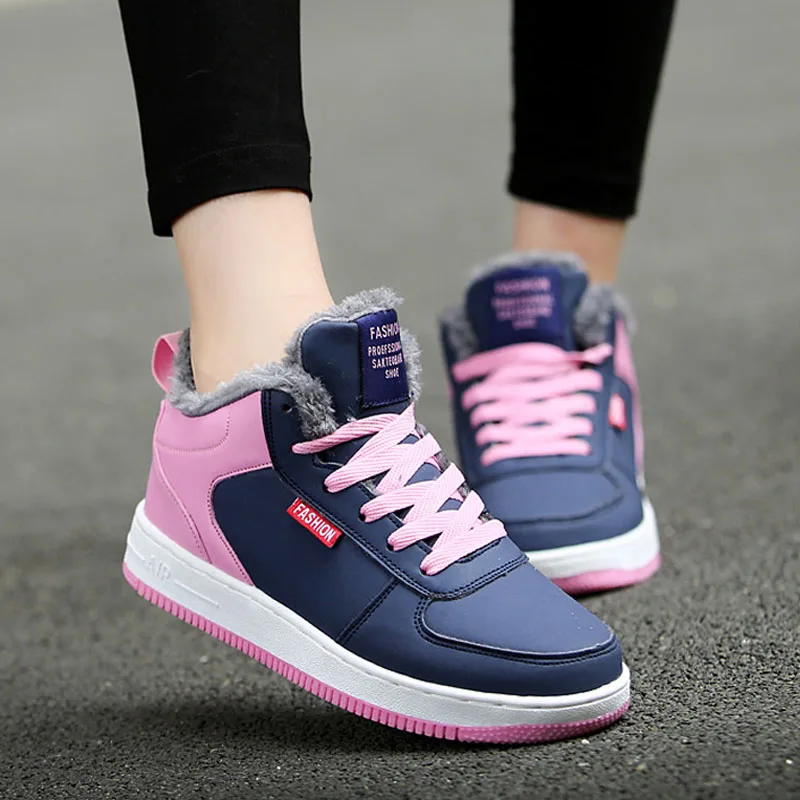 

High Quality Winter Warm Sneakers For Women Running Shose Men Snow Boots Thick Plush Sport Footwear Unisex Fashion Couple Shoes