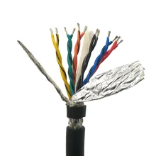 12 жильный Гибкий Экранированный Кабель витая пара 0,14, 485 мм м² кабель кодировщика 26awg 24awg луженая медь провод управления сигналом 5 м