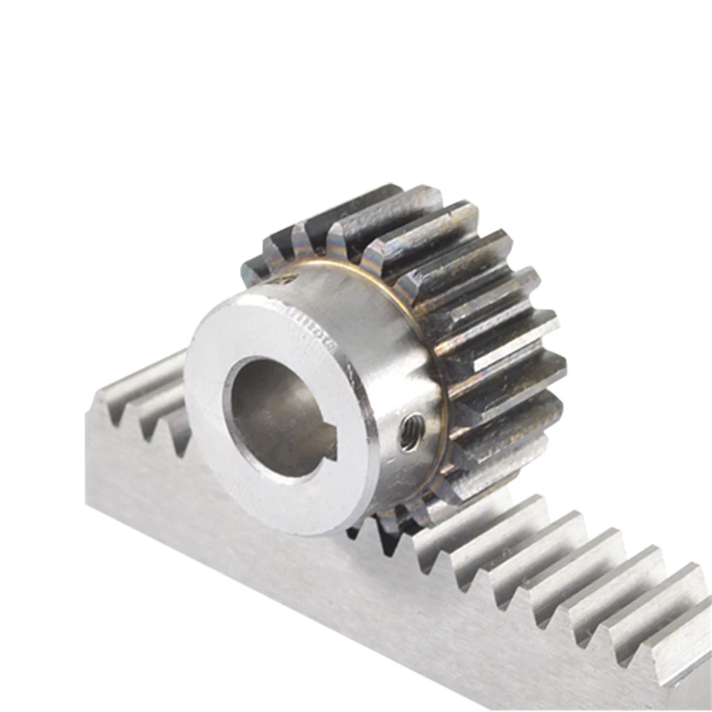12x12x500mm High Precision Straight Teeth Rack steel 1 Mod 2PCS + 2Pcs 1 Mod Gear Pinion for CNC Lathe transmission gear stainless steel drive rack