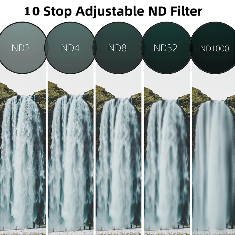 Fikaz ND2-64 Fader Variable ND Filter NO X Spot 67mm 72mm 77mm 82mm Neutral Density Lens Filter For Canon Nikon Sony Camera