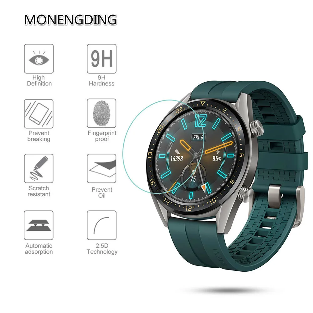 

9H Tempered Screen Protector For Huawei Watch GT Glass Smart Watch Face Protective Film For Huawei Watch 2 Pro Full Cover Glass