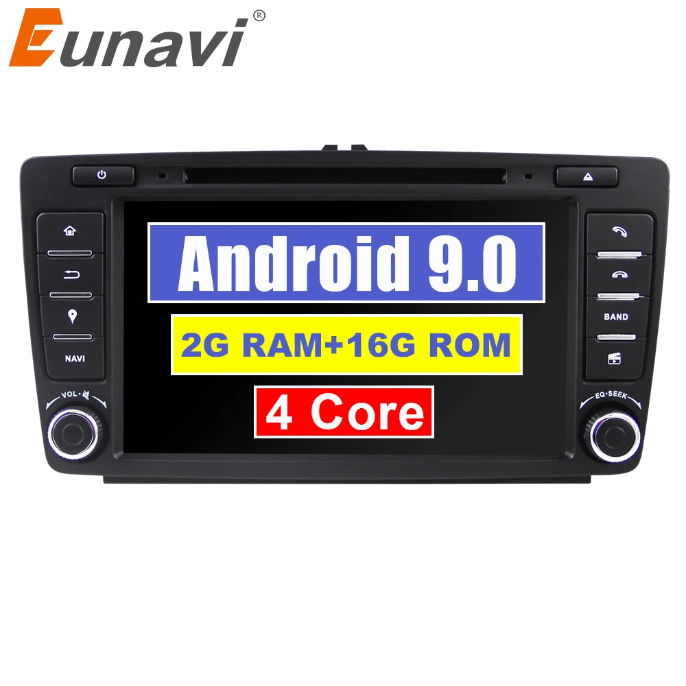Eunavi 2 Din автомобильный DVD gps для Skoda Octavia 2012 2013 A 5 A5 Yeti Fabia автомобиль Android 9 0