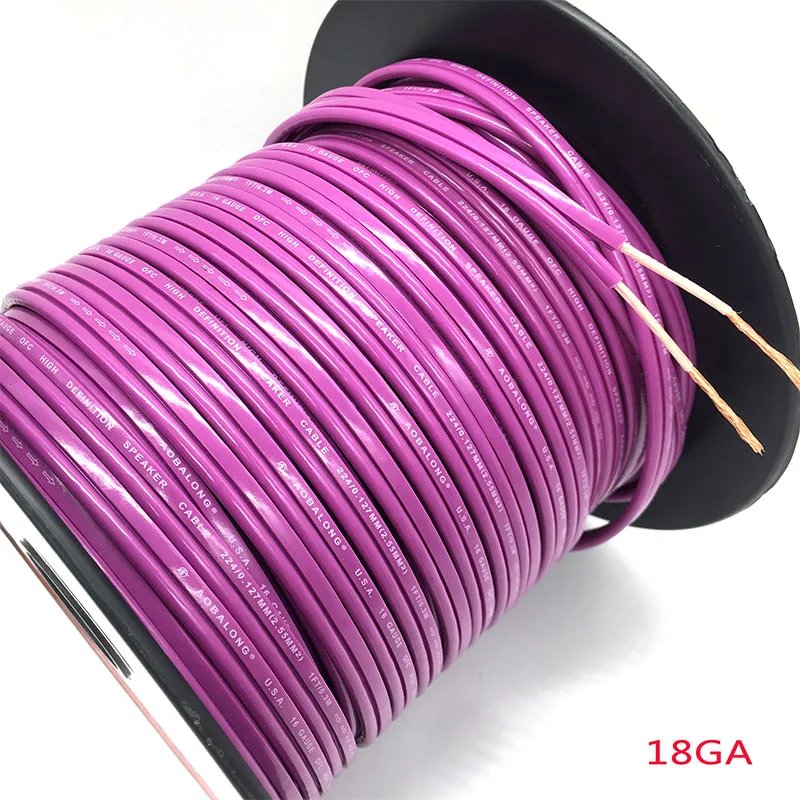 

High Quality Pure Copper Car Audio Hi-Fi Speaker Cable OFC 16GA 18GA Speaker Wire Car Stereo HiFi/Car Audio System
