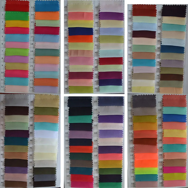 144 chiffon colors