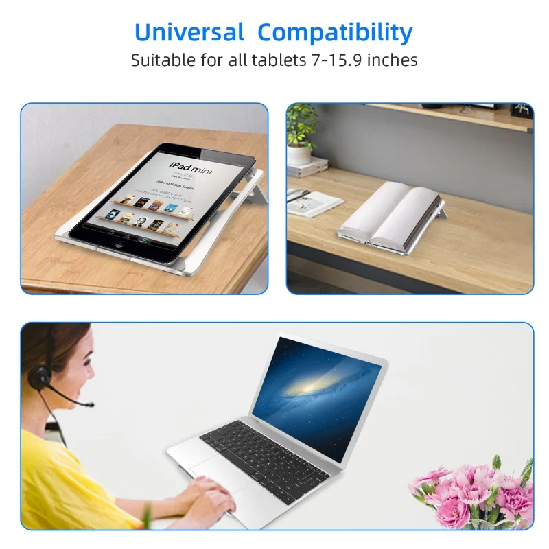  Portable Laptop Stand Foldable Notebook Holder Aluminum Alloy Computer Cooling Bracket For Macbook 